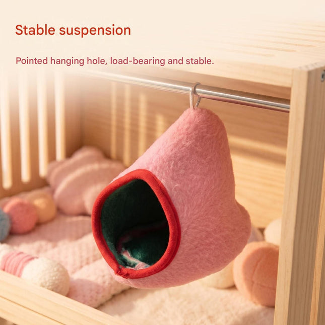 Pink Soft Cozy Hamster Bed Small Pet Sleeping Nest for Winter Guinea Pig Hamster Sugar Glider Safe & Warm – product detail