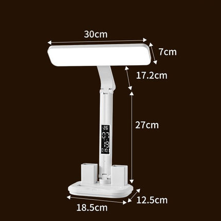 Pink 360 Degree Rotating Tablet Stand and Foldable LED Desk Lamp Study Set Adjustable Reading Light with Display Screen Desktop Organiser for Students Home Office Learning
