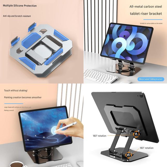 Study Focus Timer (Red) and Foldable Metal Tablet Stand (Black) Set Mechanical Countdown Timer with – product detail