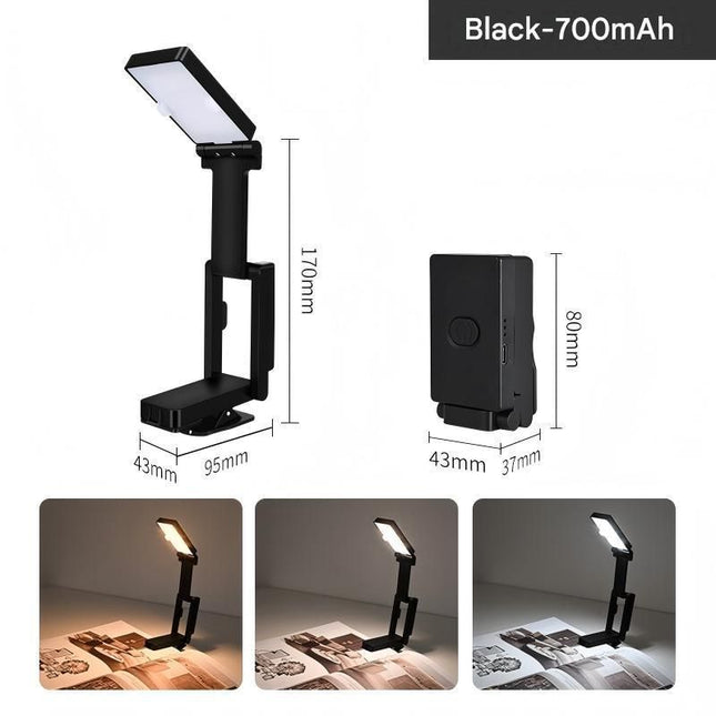 Black Rechargeable LED Clip-On Reading Light