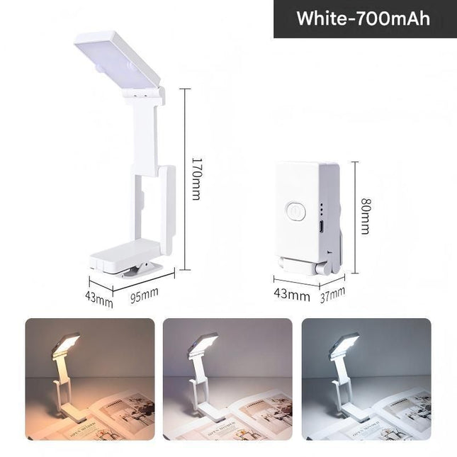 White Rechargeable LED Clip-On Reading Light
