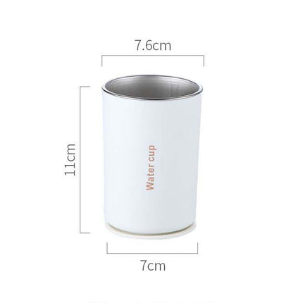 White 304 Stainless Steel Magnetic Hanging Water Bottle Set, 12.17 oz Reusable Drinking Bottle, Comes with 4 Stainless Steel Straws, Cleaning Brush, Storage Bag and Magnetic Plate