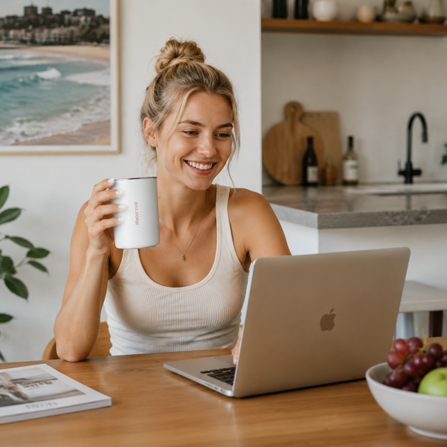 White 304 Stainless Steel Magnetic Hanging Water Bottle 12.17 oz Double-Wall Insulated Coffee/Milk Cup – product detail