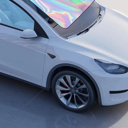 Car windshield sun visor, 55.1 x 27.6 inches, foldable windshield sun visor, UV protection, heat insulation, titanium silver sun visor cover.