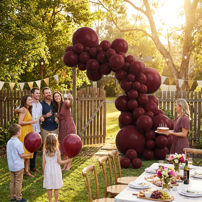 140PCS Wine red Balloon Garland Kit Latex Balloon Arch Set for Birthday Wedding Party Decoration Wine red – product detail