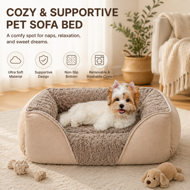Camel Small & Medium Pet Bed