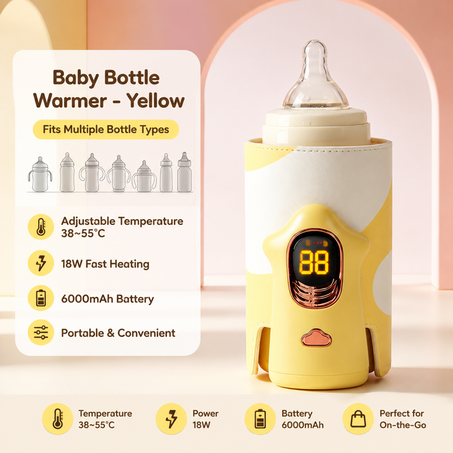 Yellow Automatic Stirring Coffee Mug 400ml USB Rechargeable Magnetic Mixing Tumbler with