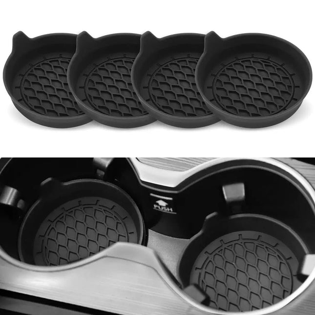 4 Pack Silicone Car Cup Holder Coaster Set Anti-Slip Heat Resistant Car Cup Mats Universal Car Interior – product detail