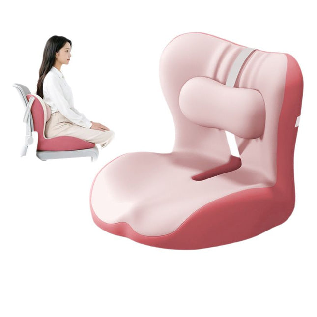 Ergonomic Memory Foam Seat Cushion with Pink Support Integrated One Piece Design Pressure Relief Chair