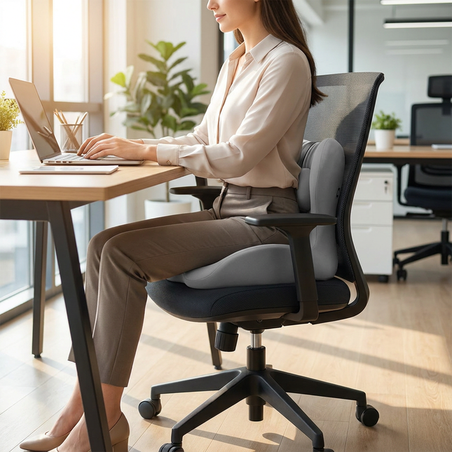 Ergonomic Memory Foam Seat Cushion with Gray Support Integrated One Piece Design Pressure Relief Chair – product detail