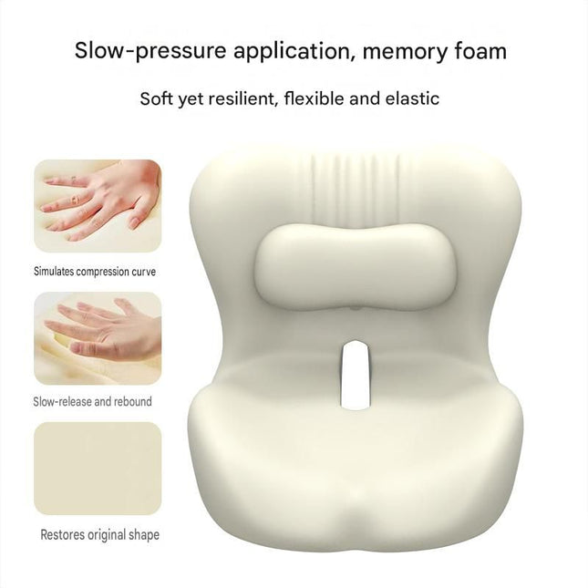 Ergonomic Memory Foam Seat Cushion with two-tone blue Support Integrated One Piece Design Pressure Relief – product detail