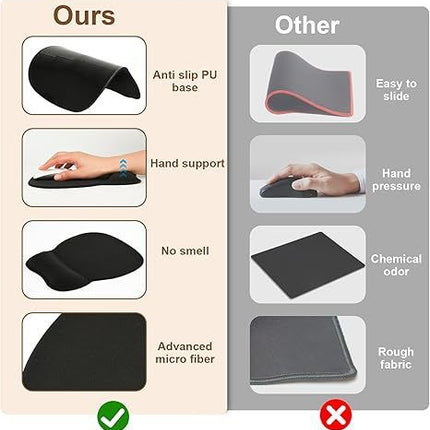 Gray silicone wrist rest with 20-in-1 electronics cleaning kit - portable multi-functional brush set, ergonomic mouse pad, suitable for office and travel.