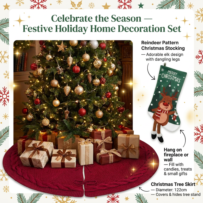 Festive Holiday Home Decoration Set