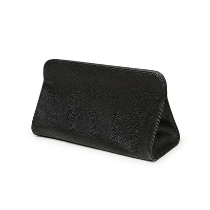 Black Hair Dryer Storage Bag - Faux Leather Travel Organizer with Magnetic Closure, Waterproof Heat Resistant Pouch for Straighteners Curling Irons and Styling Tools