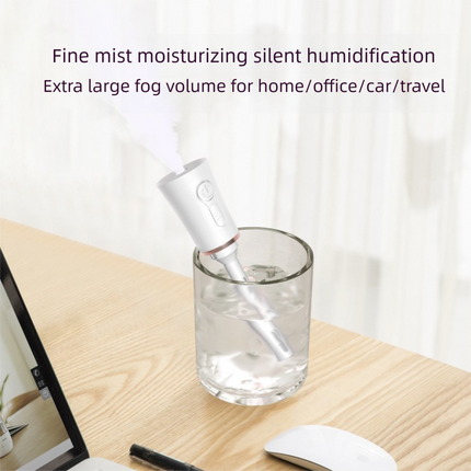 Red 2 in 1 Portable Facial Mist Humidifier Nano Mist Sprayer Hydration Device USB Rechargeable Skin Moisturising Sprayer for Home Office Travel Beauty Skincare
