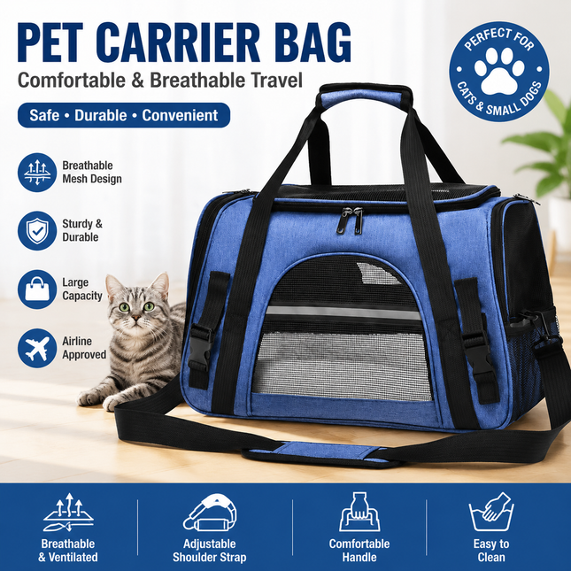 Blue Pet Carrier Bag