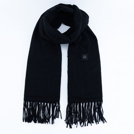 Black USB Heated Scarf Electric Heating Winter Scarf Smart Temperature Control Warm Thermal Neck Warmer USB Powered Heated Scarf for Women Men