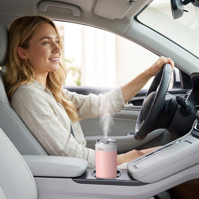 Pink USB Rechargeable Humidifier Aroma Diffuser Mini Can Mist Maker Portable Car Home Desktop Air – product detail