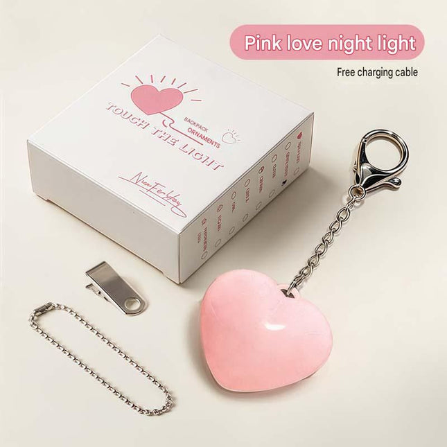 Pink Touch Activated Heart Keychain – product detail