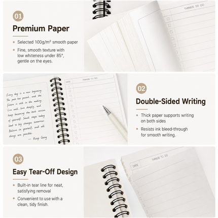 Fruit Series To Do List Notebook (tomatoes) – Spiral Bound Journal with Cute Fruit Cover, 80 Sheets, Portable Planner for Daily Notes, Study, Office and Personal Organisation