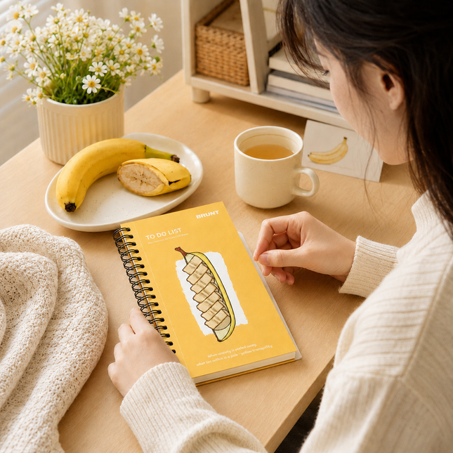 Fruit Series To Do List Notebook (Banana) Spiral Bound Journal with Cute Fruit Cover 80 – product detail