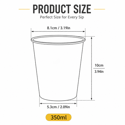 Yellow 304 Stainless Steel Camping Coffee Cup  with Leather Sleeve – 350ml Portable Outdoor Drinking Cup, Beer Cup, Travel Mug for Camping, Hiking, Picnic and Daily Coffee