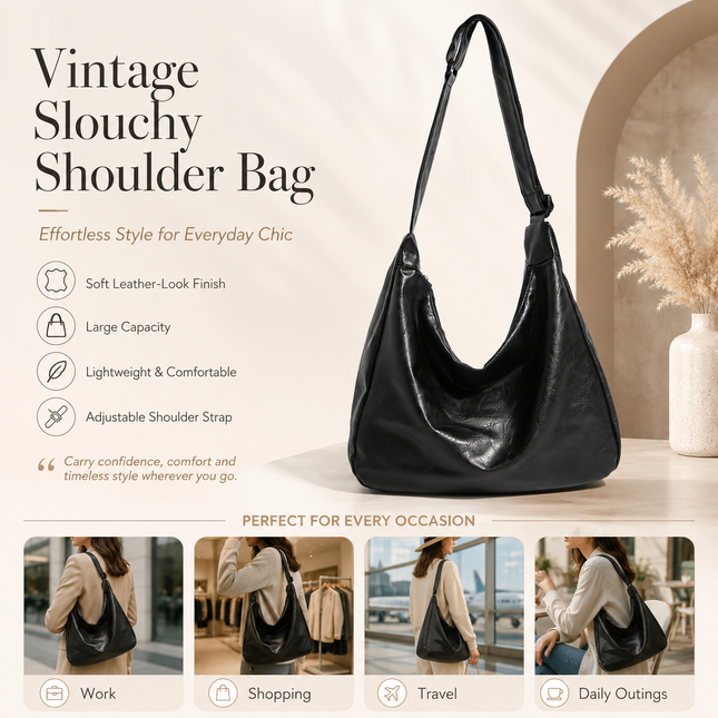 Black PU Leather Shoulder V888-ELOSUNG54689