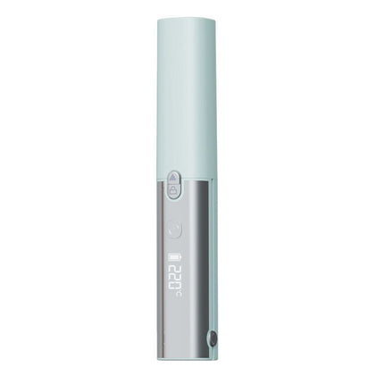Blue Portable Cordless Hair Straightener Brush Rechargeable Mini Hair Styling Comb, USB-C Fast Charging, 4 Temperature Settings 140-220°C, Anti-Scald Design, Travel Hair Straightener for Home & On-the-Go Styling