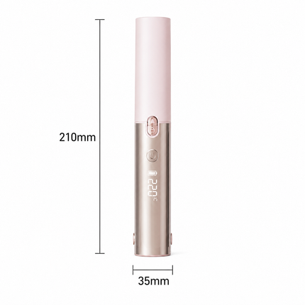 Blue Portable Cordless Hair Straightener Brush Rechargeable Mini Hair Styling Comb, USB-C Fast Charging, 4 Temperature Settings 140-220°C, Anti-Scald Design, Travel Hair Straightener for Home & On-the-Go Styling