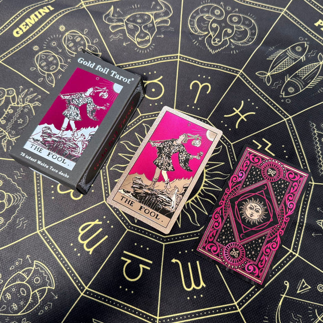 Rose Red Sun Paper Box Tarot Cards Waterproof PVC Plastic 78 Card Tarot Deck Classic – product detail