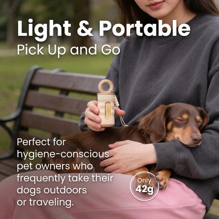 Purple Pet Poop Bag Dispenser with 4 Waste Bag Rolls Portable Dog Waste Bag Holder Clip-On Leash Dispenser Twist Lock Refillable Pet Waste Bag Carrier for Dog Walking Travel Outdoor Accessories