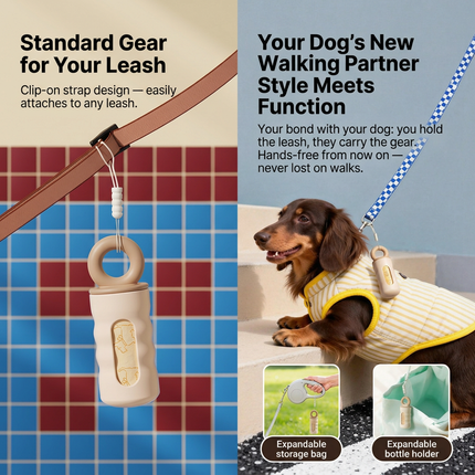 Purple Pet Poop Bag Dispenser with 4 Waste Bag Rolls Portable Dog Waste Bag Holder Clip-On Leash Dispenser Twist Lock Refillable Pet Waste Bag Carrier for Dog Walking Travel Outdoor Accessories