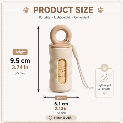 Purple Pet Poop Bag Dispenser with 4 Waste Bag Rolls Portable Dog Waste Bag Holder Clip-On Leash Dispenser Twist Lock Refillable Pet Waste Bag Carrier for Dog Walking Travel Outdoor Accessories
