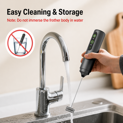Rechargeable Handheld Milk Frother with Adjustable Speed Electric Whisk Mixer Portable Coffee Foam Maker – product features