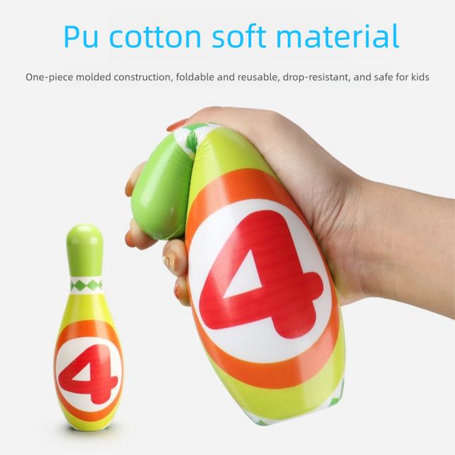 Large Bowling Set 6 Pins 2 Balls Indoor Outdoor Family Party Game Oversized Soft Bowling Toy Set for Fun – product detail