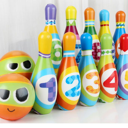 Large Bowling Set 6 Pins 2 Balls Indoor Outdoor Family Party Game Oversized Soft Bowling Toy Set for Fun Activities Sports Practice and Gift