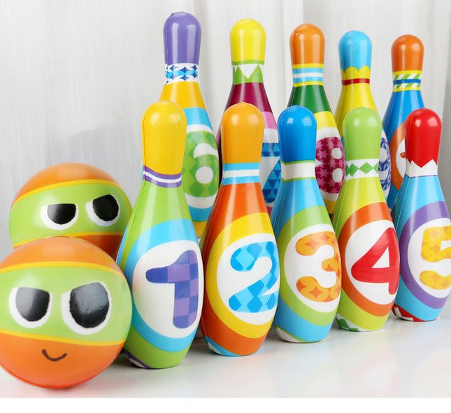 Large Bowling Set 10 Pins 2 Balls Indoor Outdoor Family Party Game Soft Bowling Toy – product detail