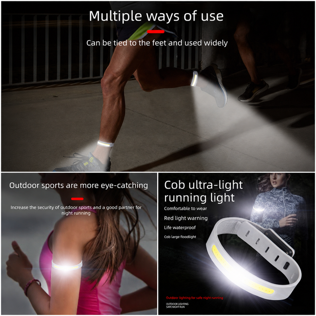 Green Running Belt and 2 Pack LED Wrist Light Set Outdoor Sports Waist Bag with – product detail