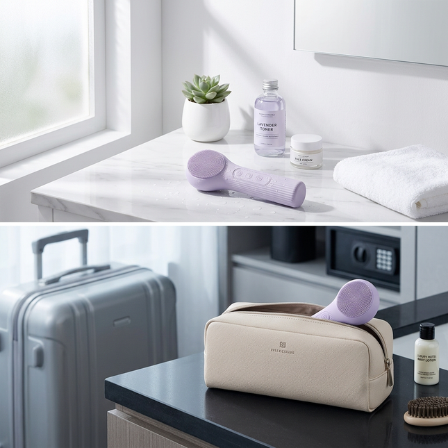 Purple Heated Silicone Facial Cleansing Brush – product detail