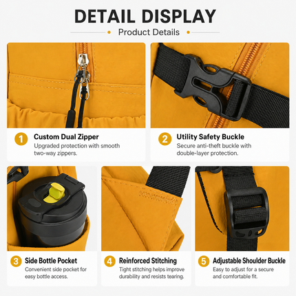 Black Sports Racket Backpack - Lightweight Casual Travel Bag with Separate Racket Compartment, Shoe Compartment, Bottle Pocket for Tennis, Badminton, Gym and Outdoor Use