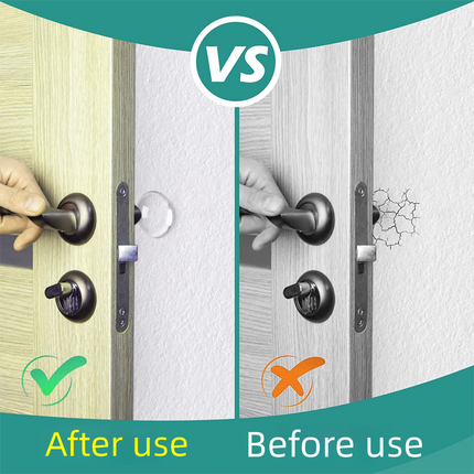 4 Pack Transparent Silicone Wall Protector Pads Door Handle Bumper Pads for Furniture and Fridge Doors