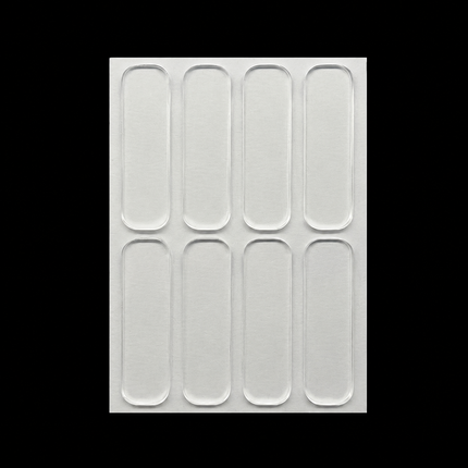 Clear Silicone Door Handle Bumper Strips 8 Pack Long Strip Self