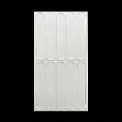 Clear Silicone Door Handle Bumper Strips 10 Pack Long Strip Self