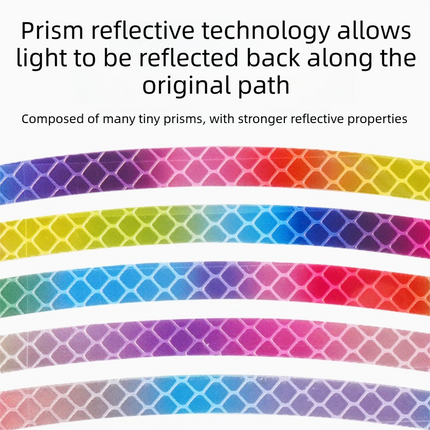 Rainbow Reflective Wheel Stickers (Bike Accessories)