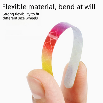 Rainbow Reflective Wheel Stickers (Bike Accessories)
