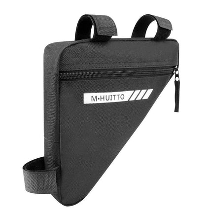 Black Bicycle Frame Bag - Triangular Storage Bag for Cycling