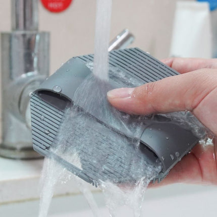 2 Pack Silicone Body Scrubber Shower Brush Grey Octagon Bath Brush Exfoliating Back Scrubber with Handle for Men Women Home Bathroom Body Cleaning