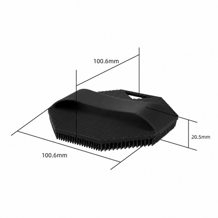2 Pack Silicone Body Scrubber Shower Brush Black Octagon Bath Brush Exfoliating Back Scrubber with Handle for Men Women Home Bathroom Body Cleaning