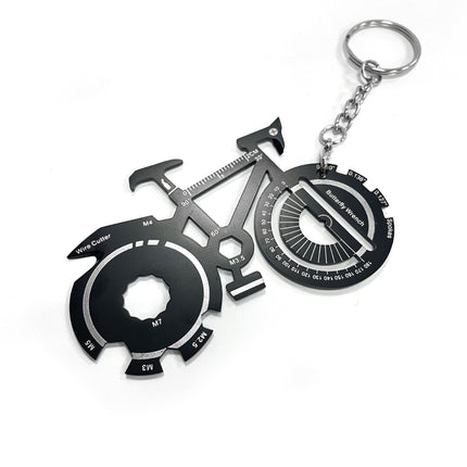20-in-1 Bicycle Multi Tool Card Stainless Steel Bike Repair Tool with Wrench Screwdriver Spoke Wrench for Cycling Camping Outdoor Maintenance