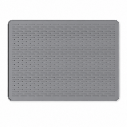 Gray Extra Large Silicone Countertop Protector & Dish Drying (76x53cm)